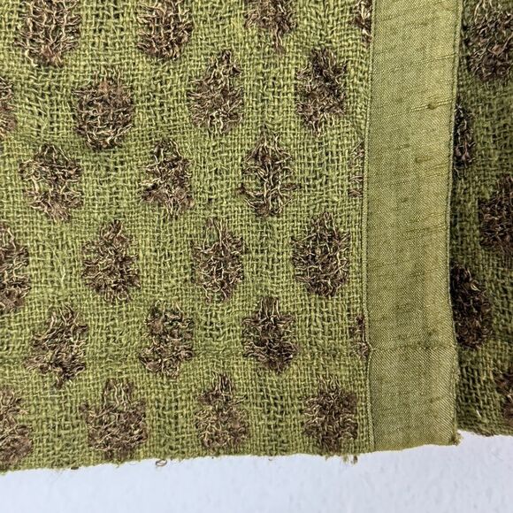 Vintage 90s Arise Green Silk Blend Woven Quilted Interior Wrap Jacket S - Picture 4 of 12